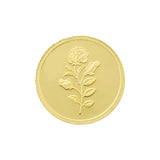 5 Gram 24kt Gold Rose Coin  (999 Purity) - Bangalore Refinery