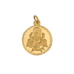 2 Gm Round Ganesh 24k (999) Yellow Gold Pendant