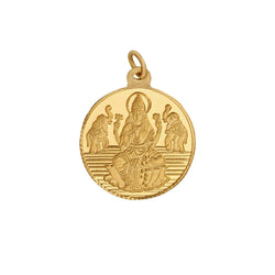 2.5 Gm Round Lakshmi 24k (999) Yellow Gold Pendant