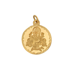 5.2 Gm Round Ganesh 24k (999) Yellow Gold Pendant