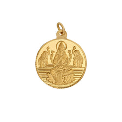 5.2 Gm Round Lakshmi 24k (999) Yellow Gold Pendant