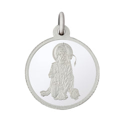 5 gm Round Hanuman Silver Pendant(999 Purity)