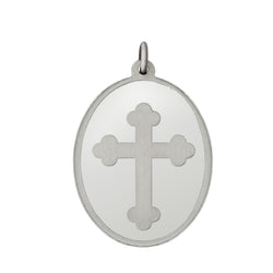 10 gm Oval Cross Silver Pendant(999 Purity)