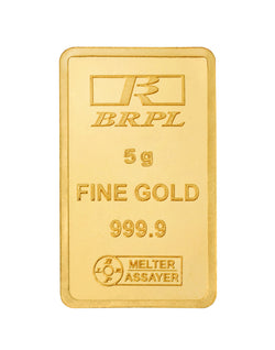 5 Gram Gold Bar 24kt(999.9 Purity)