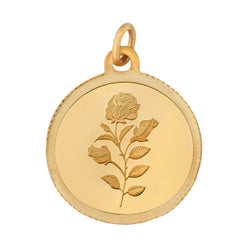 5.2 Gm Round Rose 24k (999) Yellow Gold Pendant