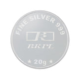 20 Gram Bhagwan Mahaveer  Silver Coin (999 Purity) - Bangalore Refinery